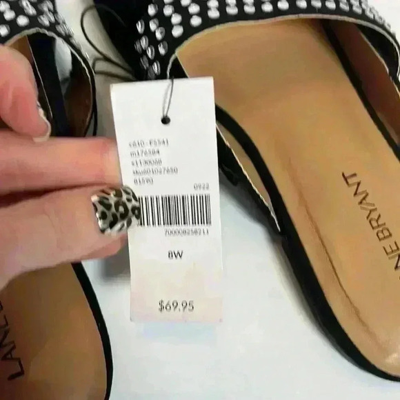 Lane Bryant Embellished Slip On Mule Size 8W Black NWT - Picture 4 of 5